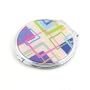 Retro Style White Pop Art Black Compact Mirror