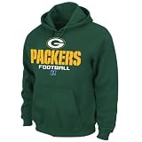 NFL Men's Green Bay Packers Critical Victory V Long Sleeve Hooded Fleece Pullover (Dark Green, X-Large)