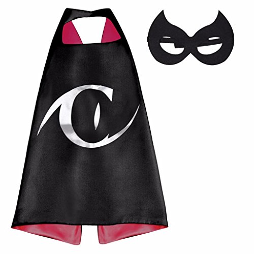 Athena DC Superheroes Dress Up - Catwoman Eye Logo Cape and Mask Gift Box Included