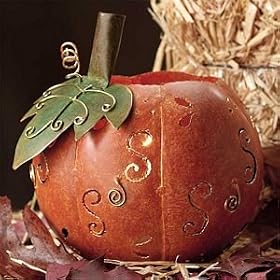 Metal Pumpkin Votive Candle Holder Lantern