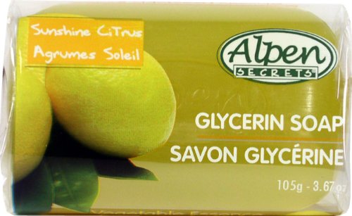 Alpen Secrets Sunshine Citrus Glycerin Soap, 3.67-Ounce (Pack of 4)