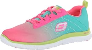 Skechers Flex Appeal - New Arrival Women's Walking Shoe,Hot Pink/Turquiose,7 M US