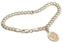 14k Yellow Gold Everlasting Love Charm Bracelet, 7"