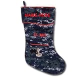 Camosock-Personalized custom embroidered US Navy digicam military christmas stocking