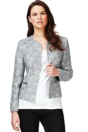 Autograph Tweed Biker Jacket with Linen