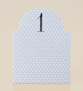12 White Table Numbers