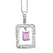 Twin Rectangular Shaped Diamond Pendant In 18K