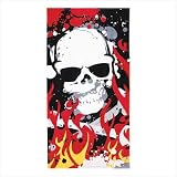 Flaming Skull Beach Towel - Style 39453