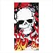 Flaming Skull Beach Towel
