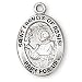 Jewelry : Sterling Silver Saint Francis of Assisi Medal and 18-inch Chain