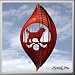 CAIRN TERRIER Circle Swirly Metal Wind Spinner