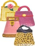 Set of 4 Handbag Dessert Plates