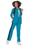 Sporty striped knit suit