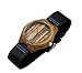 Topwell Zebra Wood Case Men' Watches with Black Genuine Leather Band Wooden Gift Wristwatches