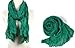 ZPS Women Pure Candy Long Crinkle Soft Scarf (Green)