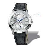 Raymond Weil Tradition Design Day Date 42mm Watch - Silver Dial, Black Leather Strap 9579-STC-65001 by Raymond Weil