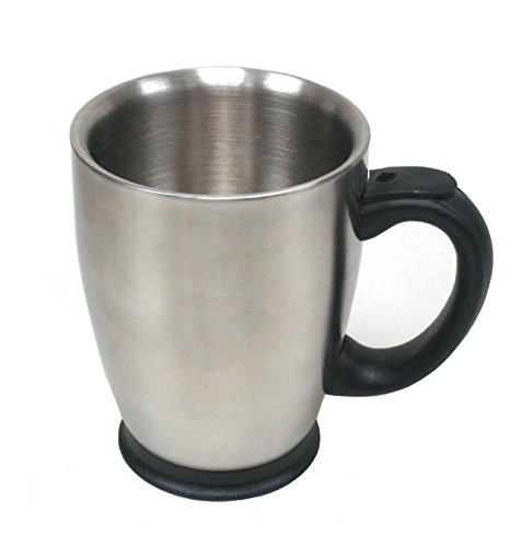 StainlessLUX73297 Brushed Double-walled Stainless Steel Mug (16 Oz.) - Irregular with Minor Costmetic Interior Dents/Scatches