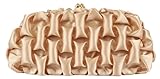 Satin, Design Pleats, Metal Closure,evening Bag - Sun (71 3770)
