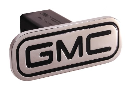 Large GMC - Black - 2'' Billet Hitch Cover (04' Welded Model)