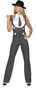 Roma Costume 2 Piece Gangsta Mama As Shown, Black/White, Small/Medium