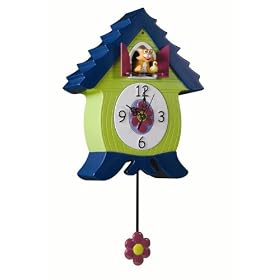 Cuckoo Clock for Kids Wall Clock Meow Coo Cat Clocks