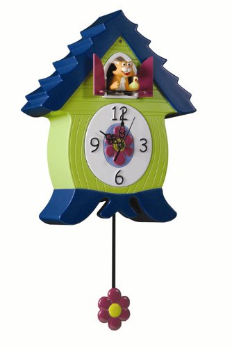 Cuckoo Clock for Kids Wall Clock Meow Coo Cat Clocks