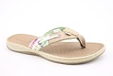 Sperry Top Sider Seafish New Open Toe Flip Flops Sandals Shoes Beige Womens