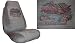 Car Truck SUV Flamingo Paradise Print Seat Covers 2 Silver Grey Universal Vehicle Bucket Seatcovers Image