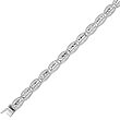 14K White Gold Fancy Filigree Link Bracelet - 7.25 inches