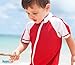 SwimZip Little Boy Short Sleeve Sunsuit with SPF 50 UV Sun Protection