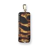 14k Balsamic Murano Glass Bead Pendant