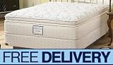 Cal King Sealy SIGNATURE Greenhurst Ltd. Luxury Plush Euro PillowTop Mattress Set
