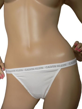 Calvin Klein for Women – 365 Cotton Stretch – 2er Pack Tanga, Größe S, Farbe Weiß