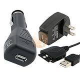 FOR Dell Axim X51 X50 X51v USB Cable +Car +Home Charger