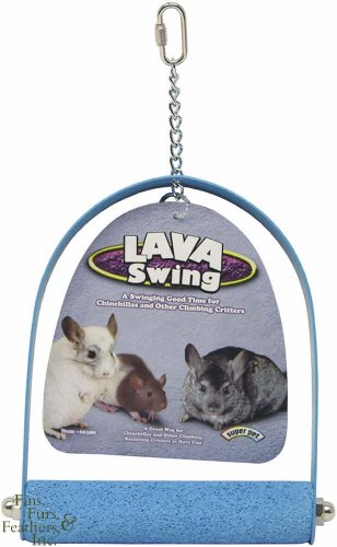 Super Pet Lava Swing Perch Chew Treats for Chinchillas, Rabbits, Hamsters & Gerbils (Assorted)