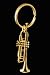 Trumpet Key Chain - 24k Gold Plated