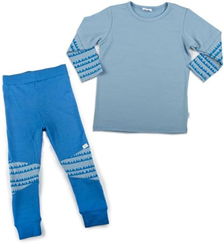 Kid Winter Merino Baby Boys' Pajamas for Kids and Toddlers, Blue, Size 5