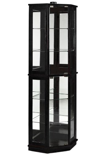 Hanley Corner Curio, CORNER, BLACK