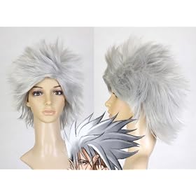 Cosplayland C584 - Naruto Kakashi Spiky Silver Grey Cosplay Theater Outfit Wig Wigs