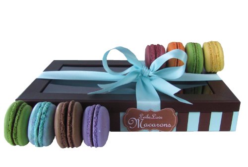 Leilalove Macarons 8 Quantities - five Flavors. Flat Box- We Already Gift Wrapped it for you