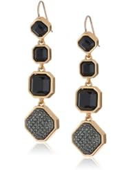 Juicy Couture Black Stone Linear Drop Earrings