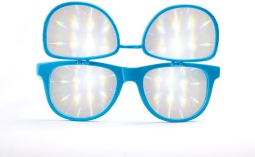 Double Diffraction Glasses - High Quality Effect - EDM Rave Wear &amp; Outfit Accessories - Light Blue by Eye Love Shadez