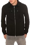 Signify Black Knit Zip Hooded Jacket
