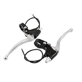 Como Pair Electric Bike Front Rear Brake Lever Black Silver Tone