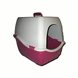 Katzentoilette Bill 1 S,mit Haube, blau / beige