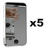 5-Pack Premium Reusable LCD Mirror Screen Protector with Lint Cleaning Cloth for Apple iPhone 3G 8GB 16GB / 3G S 16GB 32GB