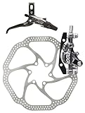Avid Elixir 9 Front Disc Brake with Carbon Left Lever (180mm HS1 Rotor, 900mm Hose)- Grey Anodized