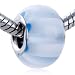 Pandora Chamilia Compatible Sterling Silver Core Murano Glass Slide-On And Slide-Off Glass Bead , Fits Troll Bracelet Too
