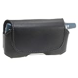 Premium Horizontal Leather Pouch for PalmOne Treo 650, 600, 700, BlackBerry 7100