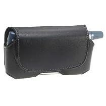 Premium Horizontal Leather Pouch for PalmOne Treo 650, 600, 700, BlackBerry 7100